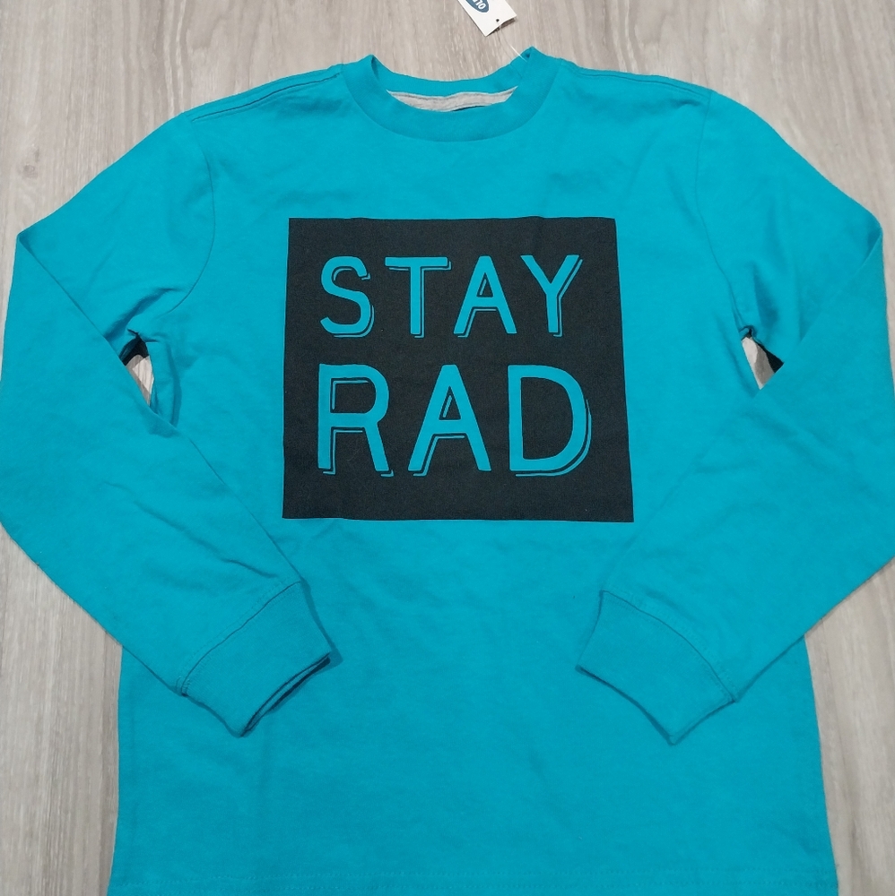 New Old Navy Boys Blue Long Sleeve Shirt Size 6-7